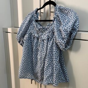 Doen Floral Blue Women's Top